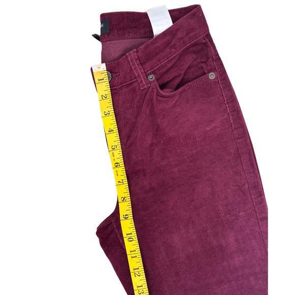 Banana Republic Skinny Corduroy Pants Burgundy Sz 2 (Fits 4) Fall Chic Preppy - Picture 7 of 11